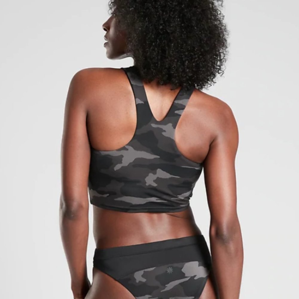 Athleta A-C Freestyle Camo Crop Bikini Top NWOT - Picture 2 of 5